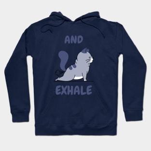 Exhale yoga cat Hoodie